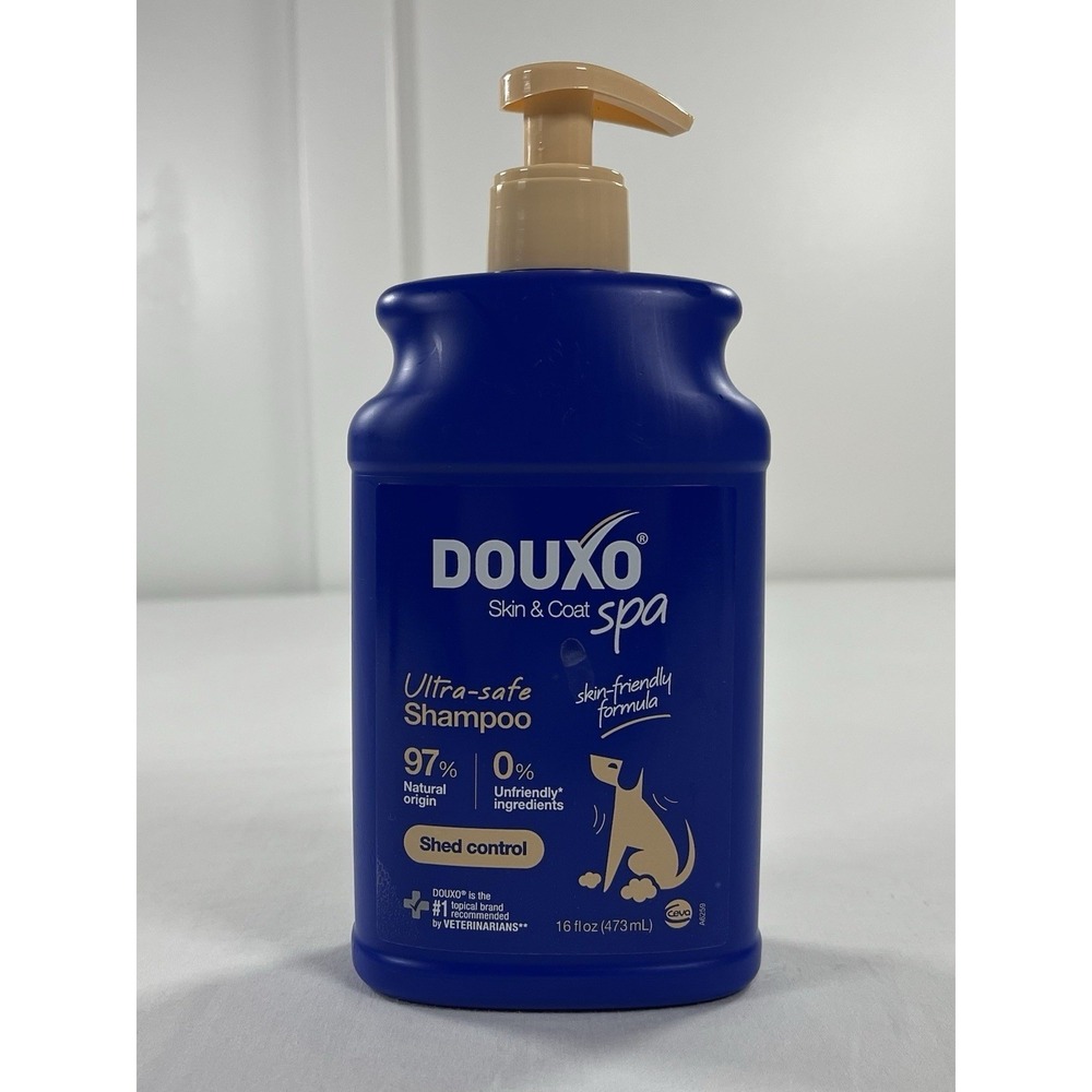 Douxo Spa Skin Coat Care Ultra Safe Shed Control Dog Shampoo Hypoallergenic 16oz